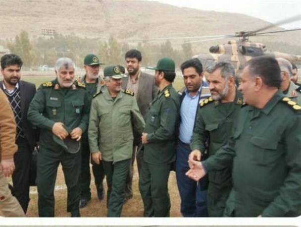 حضور فرمانده کل سپاه در مناطق زلزله زده کرمانشاه