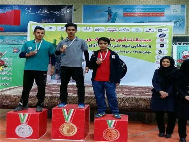 کماندار جوان مهریزی قهرمان تیروکمان داخل سالن کشور در رشته کامپوند شد
