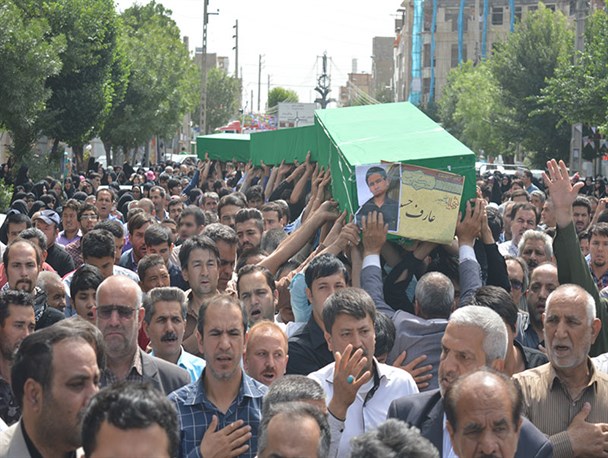 تشییع پیکر ۴ شهید مدافع حرم در باقرشهر