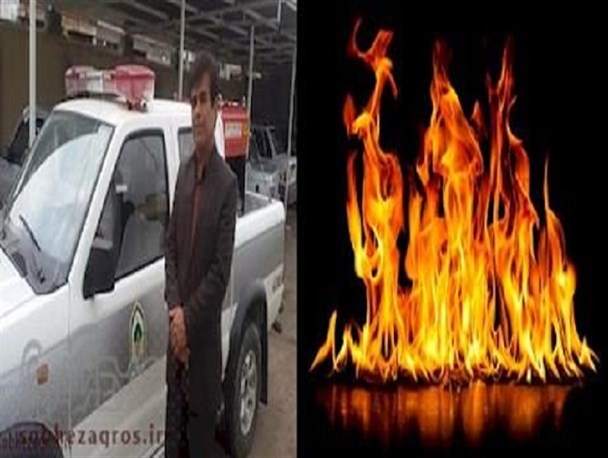 نیروهای بسیج و ادارات در صف اول مهار آتش سوزی در شهرستان باشت