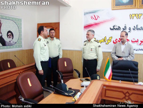 مراسم تودیع و معارفه فرمانده نیروی انتظامی شهرستان ثلاث باباجانی برگزار شد