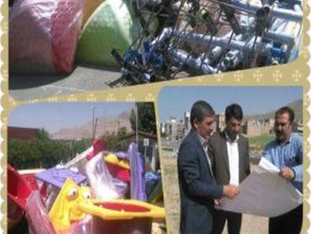 بزرگترین مجموعه بازی کودکان در پارک شهردار صحنه نصب می شود
