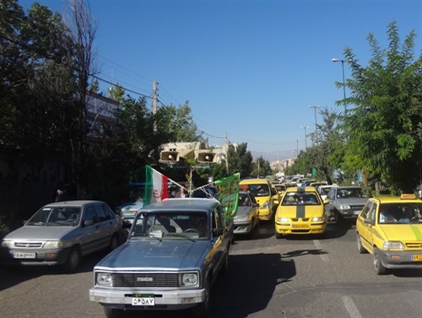 استقبال از دفاع مقدس با اجرای رژه خودرویی در مشگین شهر
