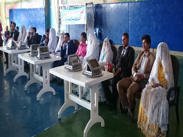 مراسم ازدواج آسان هفت زوج لردگانی در عید سعید غدیر برگزار شد