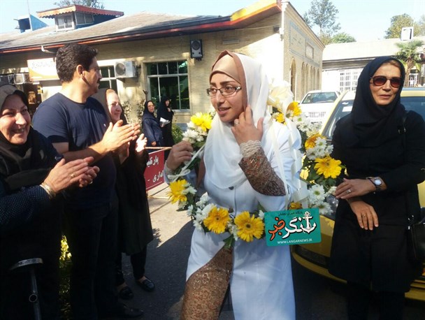 مراسم استقبال “لیبرو لنگرودی تیم ملى والیبال نشسته بانوان” بدون حضور مسئولان برگزار شد/تصویر