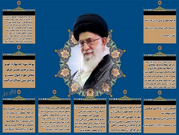 اینفوگرافی /دستورات مهم رهبر معظم انقلاب اسلامی درباره اجرای برجام در نامه به رئیس‌جمهور