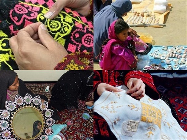 جدال پیروزمندانه زنان روستایی چابهار در مقابل محرومیت/ هر خانه یک کارگاه صنایع دستی