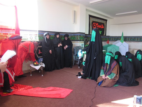 مراسم نمادین خطبه خوانی حضرت زینب(س) در کبودراهنگ