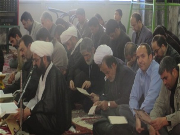 مراسم معنوی قرائت نامه زیارت پیامبر اعظم (ص)از بعید در شهرستان خواف برگزار شد