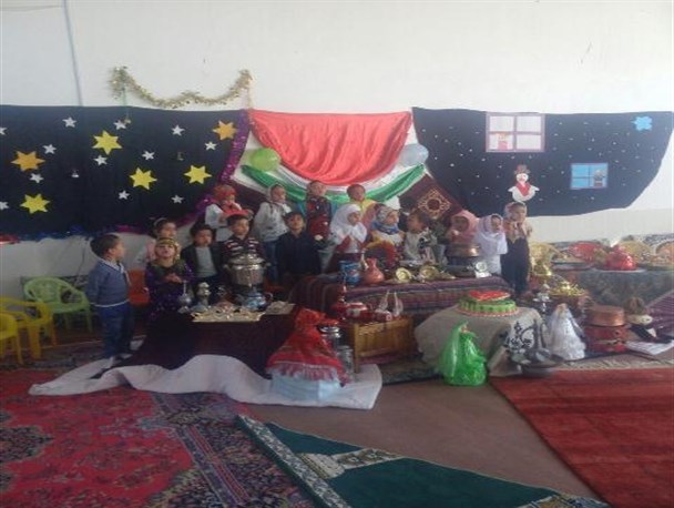 جشن شب یلدا در مهد کودک حنانه شهر اسفدن+تصاویر