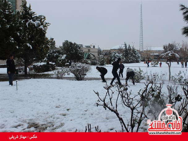 اولین برف زمستانی در رفسنجان+تصاویر