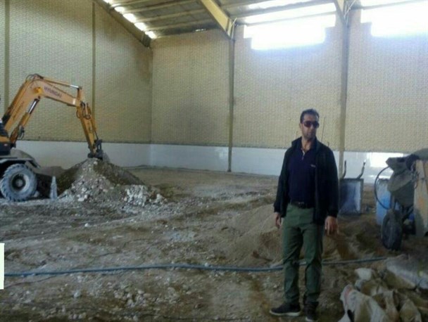 بازدید رئیس اداره ورزش و جوانان فراشبند از روند ساخت سالن ورزشی شهر نوجین