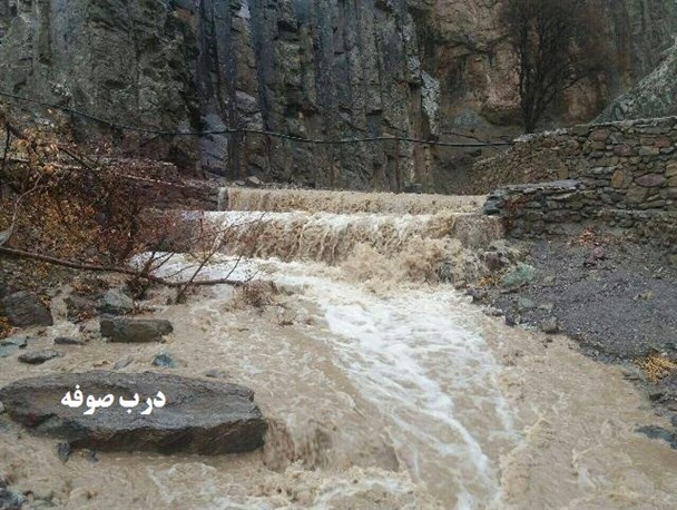 سیلاب در روستاهای بخش کاخک گناباد + تصاویر