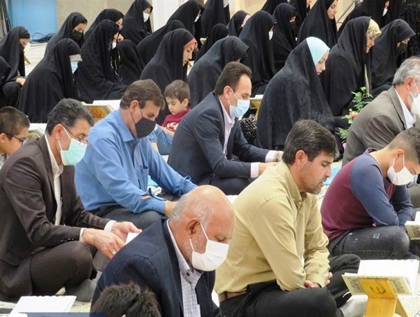 مراسم معنوی جزء خوانی قران کریم در شهر یاسوج