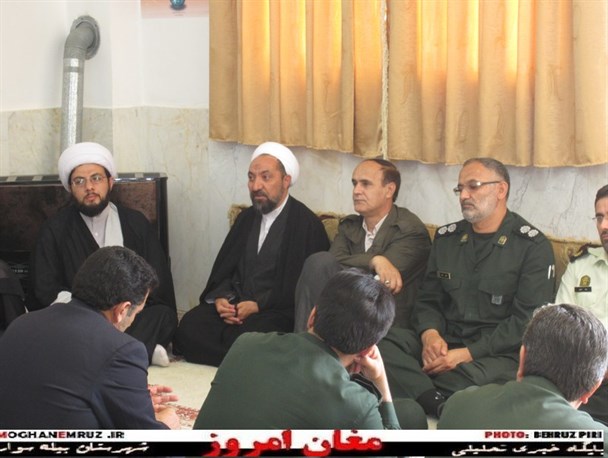 دیدار رزمندگان و مسئولین نظامی با امام جمعه بیله سوار