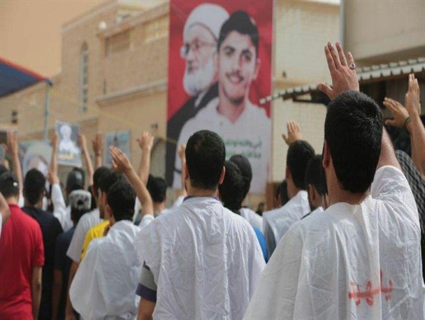 تظاهرات‌کفن پوشان بحرینی در حمایت از شیخ «عیسی قاسم»/ تصاویر