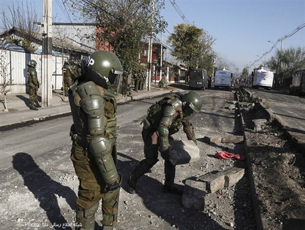 عکس/ آشوب در خیابان‌های شیلی