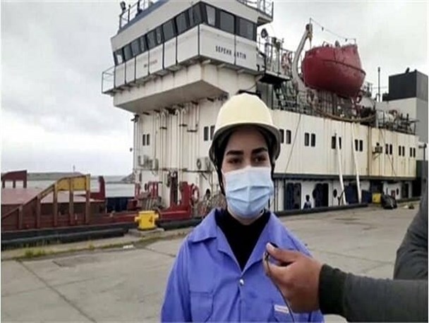 سفر نخستین بانوی ملوان ایرانی از بندر فریدونکنار به بندر آکتائو