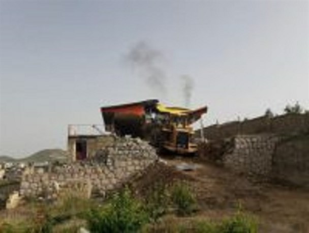 ۶ بنای غیر مجاز در اراضی کشاورزی آبیک تخریب شد
