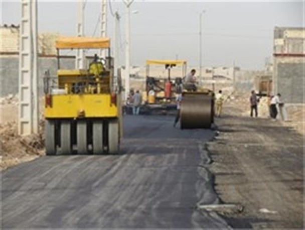انجام عملیات زیرسازی و آسفالت خیابانهای شهرکاج
