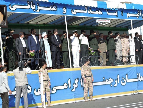 گزارش تصویری از مراسم رژه نیروهای مسلح مستقر در گیلان